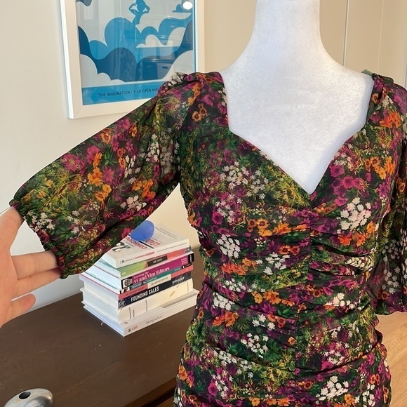 DESIGUAL FLORAL rushed dress - Picture 4 of 8